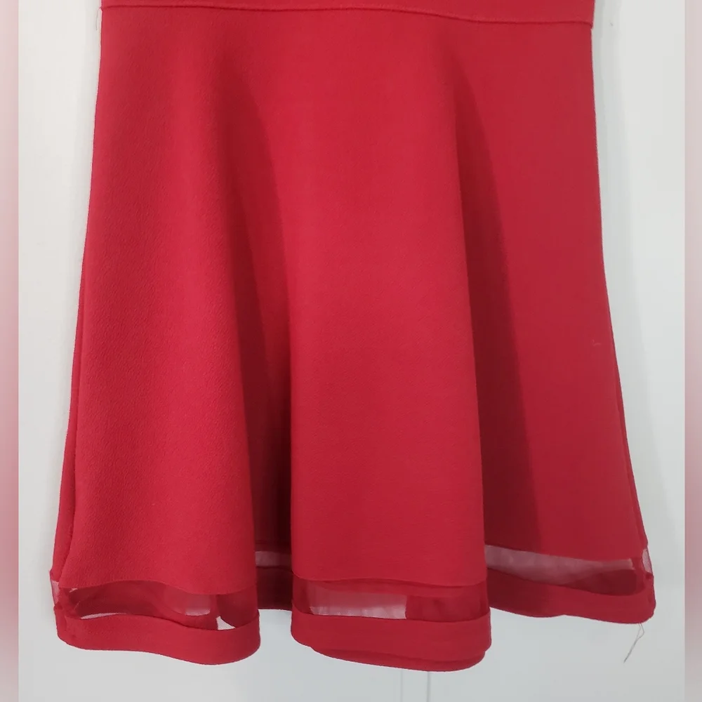 The Children's Place Red Sleeveless Fit & Flare Embellished Dress